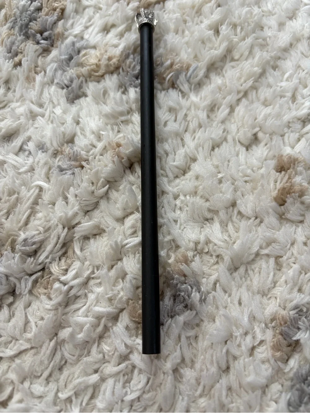 Black Crown Glittery Pencil with Silver Crown on Top*